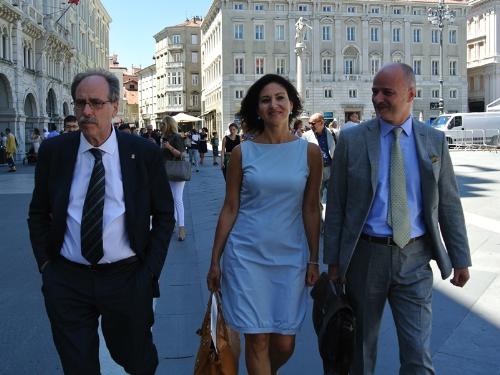 Gianni Torrenti (Assessore regionale Cultura), Angela Zappulla (Comune Cividale) e Stefano Calabretto (direttore artistico Mittelfest) – Trieste 10/07/2015